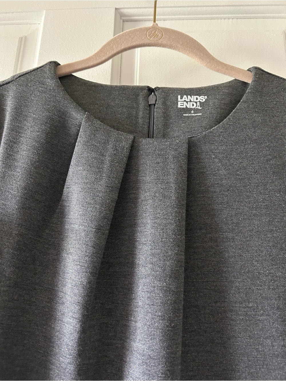 Lands' End Dark Gray Knit Dress size 6